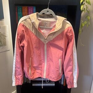 Pink and Cream Lightweight Windbreaker Jacket